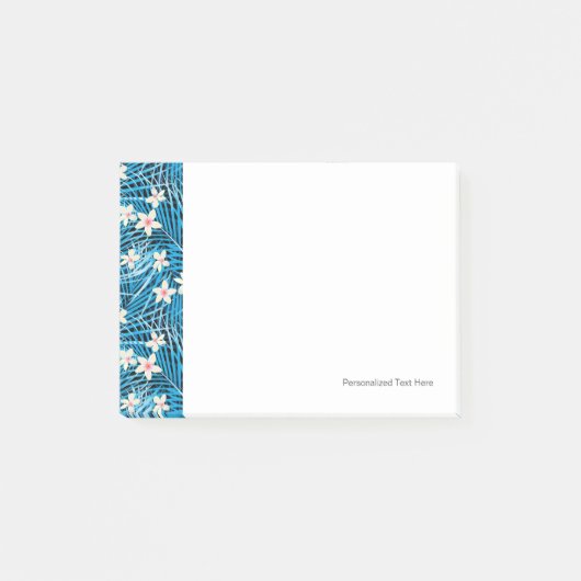 Post-it® Motif bleu de palmettes (Devant)