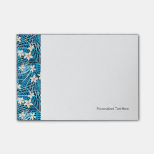 Post-it® Motif bleu de palmettes