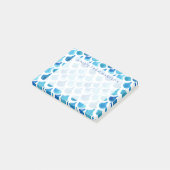 Post-it® Motif bleu d'échelle d'aquarelle (Incliné)