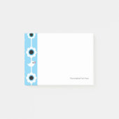 Post-it® motif bleu oiseaux et fleurs (Devant)