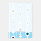 Post-it® motif bleu oiseaux et fleurs (Devant)