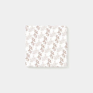 Post-it® Motif Brown rouge rétro Vintage feuille