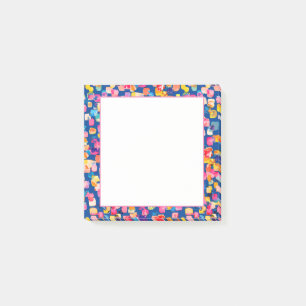 Post-it® Motif carré abstrait peint de couleurs vives