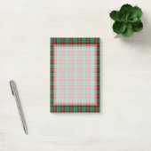 Post-it® Motif carreau de fête rouge vert (Bureau)
