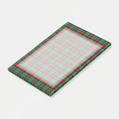Post-it® Motif carreau de fête rouge vert (Incliné)