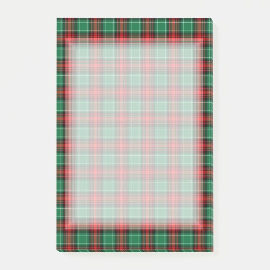 Post-it® Motif carreau de fête rouge vert (Devant)