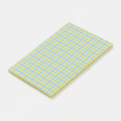 Post-it® Motif carreaux bleu jaune (Incliné)