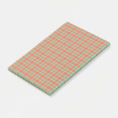Post-it® Motif carreaux bleu-vert corail (Incliné)