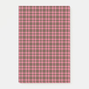 Post-it® Motif carreaux rose marron