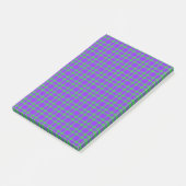 Post-it® Motif carreaux vert et violet (Incliné)
