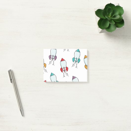 Post-it® Motif Cartoon Rocket Ship (Bureau)