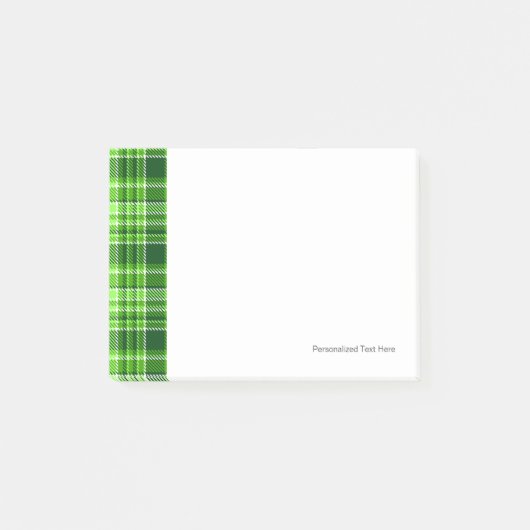 Post-it® Motif Checkered de couleur verte (Devant)