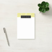 Post-it® Motif Chevron jaune et noir (Bureau)
