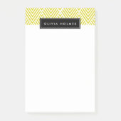 Post-it® Motif Chevron jaune et noir (Devant)