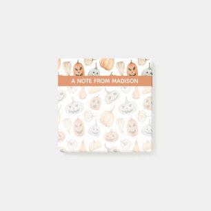 Post-it® Motif Citrouille d'aquarelle amusant