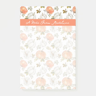 Post-it® Motif Citrouille d'aquarelle d'automne