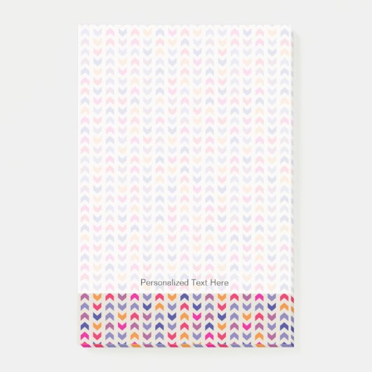 Post-it® motif coloré Aztec Chevron (Devant)