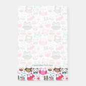 Post-it® motif coloré de hibou (Devant)