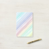 Post-it® Motif coloré de rayures d'aquarelle (Sur un bureau)