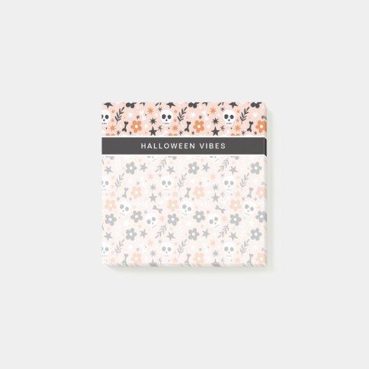 Post-it® Motif crâne de fleurs (Devant)