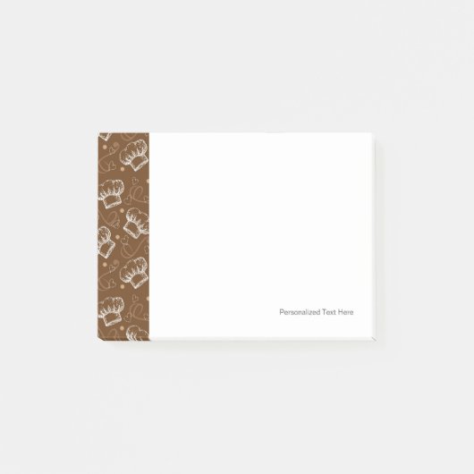 Post-it® motif Cuisine avec chef casquette (Devant)