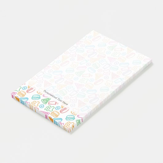 Post-it® Motif d'aliments de préparation rapide (Incliné)