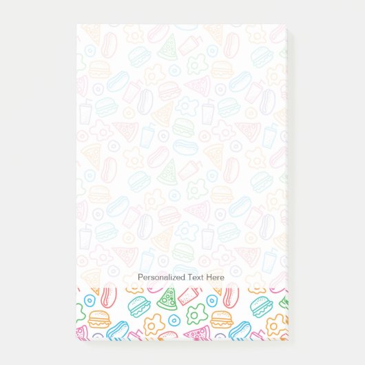 Post-it® Motif d'aliments de préparation rapide (Devant)