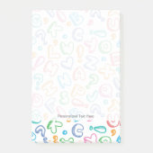 Post-it® motif d'alphabet (Devant)
