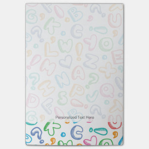 Post-it® motif d'alphabet