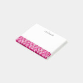 Post-it® Motif Damas rose chaud - Nom du script (Incliné)