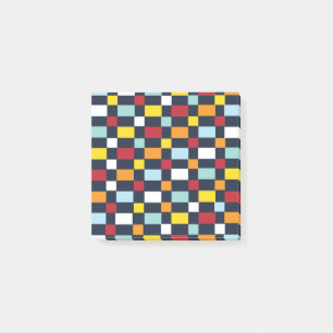 Post-it® Motif damier coloré