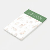 Post-it® Motif d'amis animaux de bois mignon (Incliné)