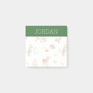 Post-it® Motif d'amis animaux de bois mignon