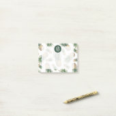 Post-it® Motif d'ananas d'aquarelle (Sur un bureau)