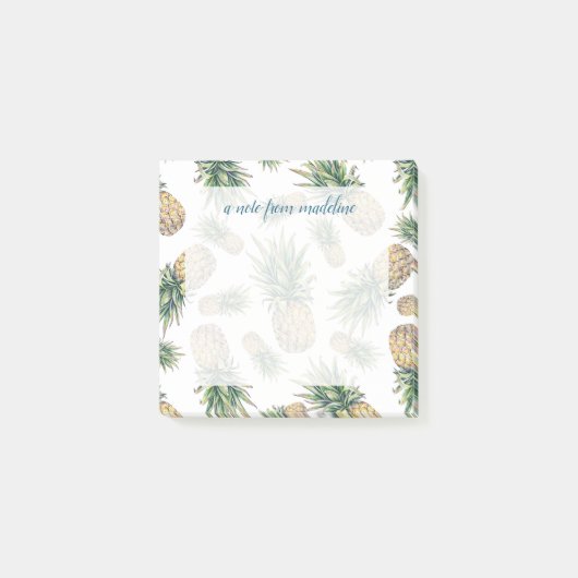 Post-it® Motif d'ananas d'aquarelle (Devant)