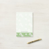Post-it® Motif Dandelion sur Green Arrière - plan (Sur un bureau)