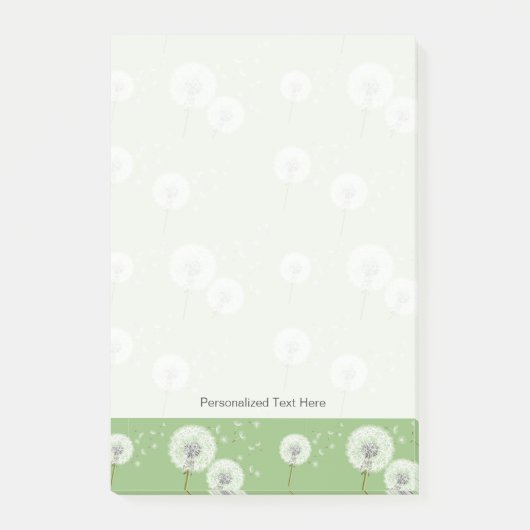 Post-it® Motif Dandelion sur Green Arrière - plan (Devant)