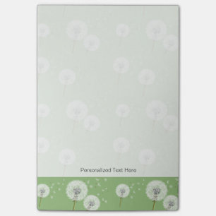 Post-it® Motif Dandelion sur Green Arrière - plan