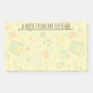 Post-it® Motif d'approvisionnement scolaire personnalisé