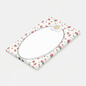 Post-it® Motif d'aquarelle aux fraises rouges (Incliné)