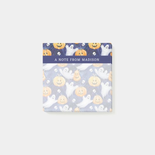 Post-it® Motif d'aquarelle Halloween (Devant)