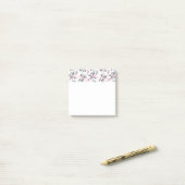 Post-it® Motif d'aquarelle rose et gris (Sur un bureau)