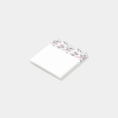 Post-it® Motif d'aquarelle rose et gris (Incliné)