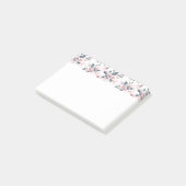 Post-it® Motif d'aquarelle rose et gris (Incliné)