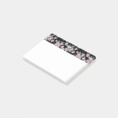 Post-it® Motif d'aquarelle rose et gris (Incliné)