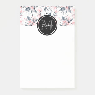 Post-it® Motif d'aquarelle rose et gris