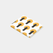 Post-it® Motif d'aquarelle simple orange noir (Incliné)