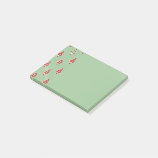 Post-it® Motif d'arbre de Noël mignon (Incliné)