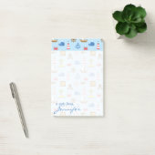 Post-it® Motif d'art maritime Pixel| Ajouter votre nom (Bureau)