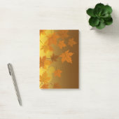 Post-it® Motif d'automne avec feuilles d'érable en chute et (Bureau)
